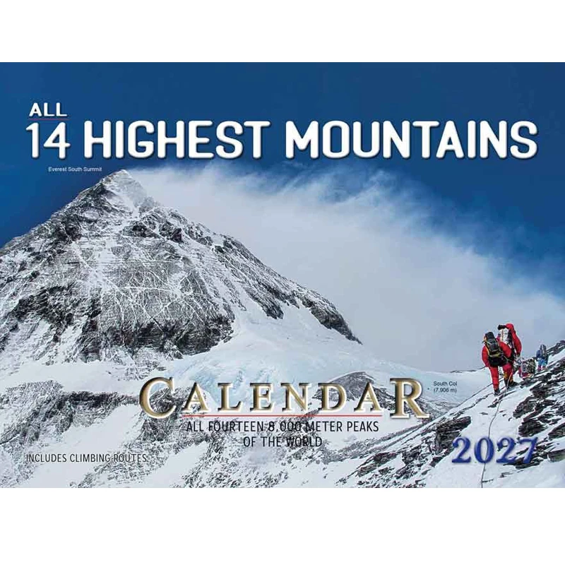 All 14 Highest Mountains Wall Calendar 2027 (6.178)